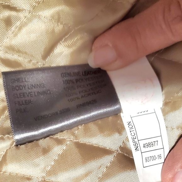 Wilson’s Leather Jacket Coat Faux Fur Long Suede Winter Wilson Tan Size M - Picture 8 of 15